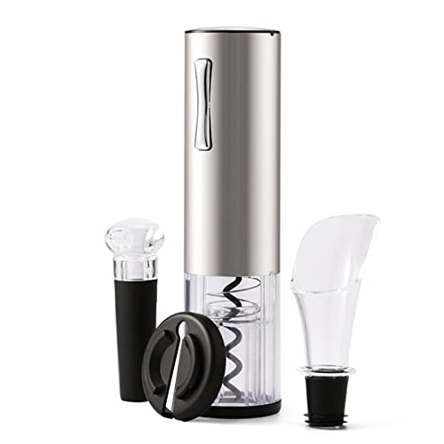 Kit de abridor de vino eléctrico 4 en 1 que contiene cortador de papel de aluminio, tapón de vacío, portátil, recargable, sacacorchos eléctrico automático para botellas de vino en casa, fiesta, bar