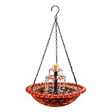 Hängender Solar-Vogeltränke Springbrunnen, solarbetriebener kaskadierender Wasserbrunnen...
