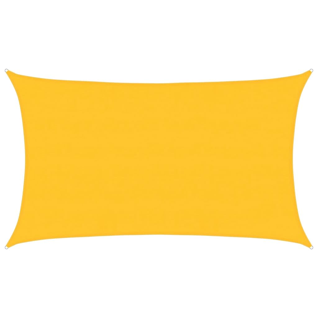 Voile d'ombrage jaune 5x8 m rectangulaire PEHD toile solaire jardin terrasse