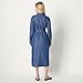 Amazon Essentials Women's Denim Chambray Long Sleeve Button-Up Dress Classic Medium Wash, XX-Large