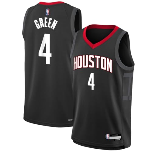 Outerstuff Jalen Green Houston Rockets #4 Youth Size Player Name & Number Swingman Jersey (Statement/Black Youth X-Large-18/20)