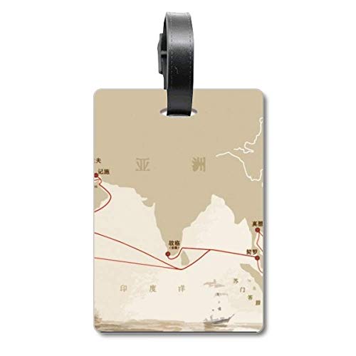 Étiquette de voyage Silk Road Map pour valise et sac à dos d'explorateur