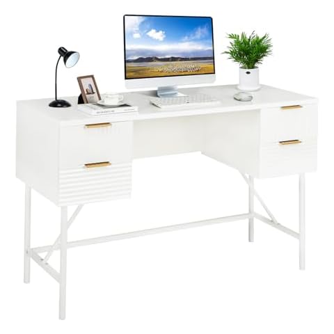 COSTWAY 120cm Home Office Computer Desk Cover