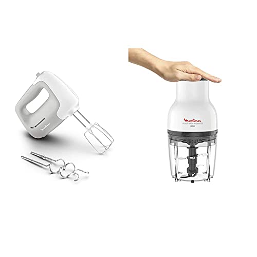 Moulinex Hm450 Prepmix, Sbattitore Elettrico, Potenza Di 450 W & Dj5201 Moulinette Essential, 4 Lame Affilate, Trita