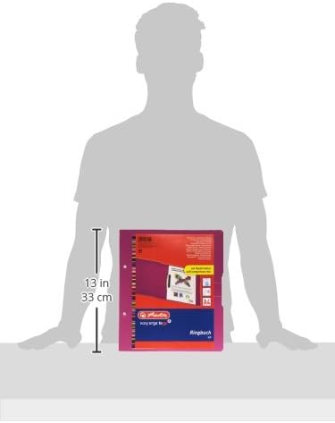 Herlitz 11205747 Ring Binder A4 Polypropylene 2-Ring Combination Mechanism 2.7 cm Spine 16 mm Filling Height Opaque Berry - Image 4