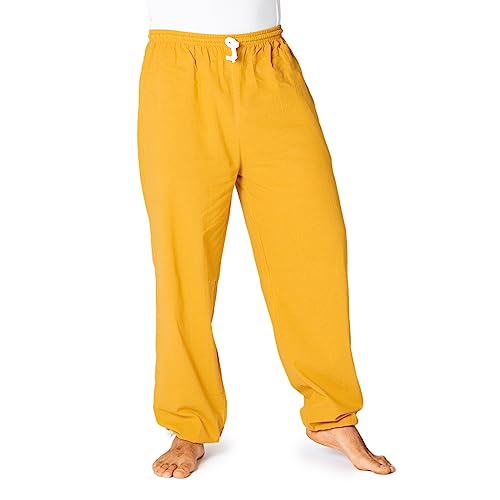 PANASIAM E-Pants långa, bomull, Gyllene, M