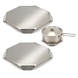 Design Moulé d'un Seul Bloc sans Soudure - Contrairement aux dessous-de-plat traditionnels avec points faibles, notre moulage en une seule pièce élimine les soudures, renforçant la solidité et la sécurité. Il est empilable pour un rangement compact, économisant 50% d'espace de plus que les modèles en fonte ou en bois, idéal pour les petites cuisines.