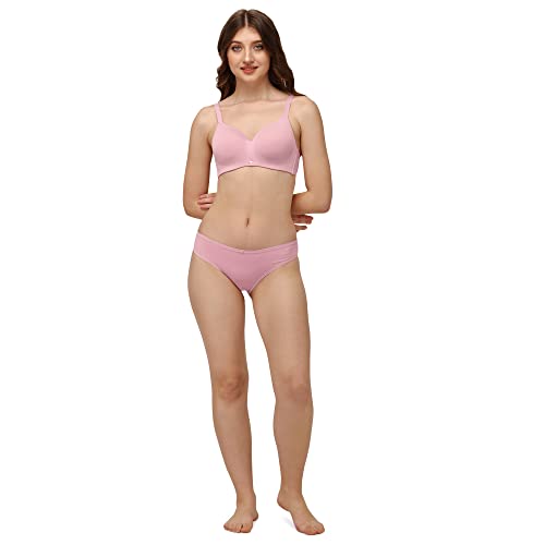 Image of SOIE Women's Full coverage, Padded, Non-wired Seamless Bra with Medium coverage brief