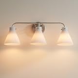 Possini Euro Design Possini Euro Cielo 24' Wide Brushed Nickel 3-Light Bath Light