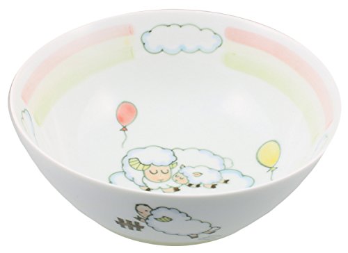 有田焼 伯父山窯 「 究極の ラーメン鉢 」 イヤーボウル (未・ひつじ) 直径約18×高さ8cm ラーメン丼 どんぶり 器 陶器 電子レンジ 食洗機対応 日本製 R0271