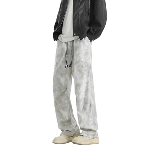Men's Casual Wide Trousers Baggy New Korean Style Cotton Harajuku Pants