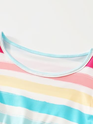 Girl Floral Skater Multipack Dresses 3-Pack Polka Dots Short Sleeve Priness A-line Dress4