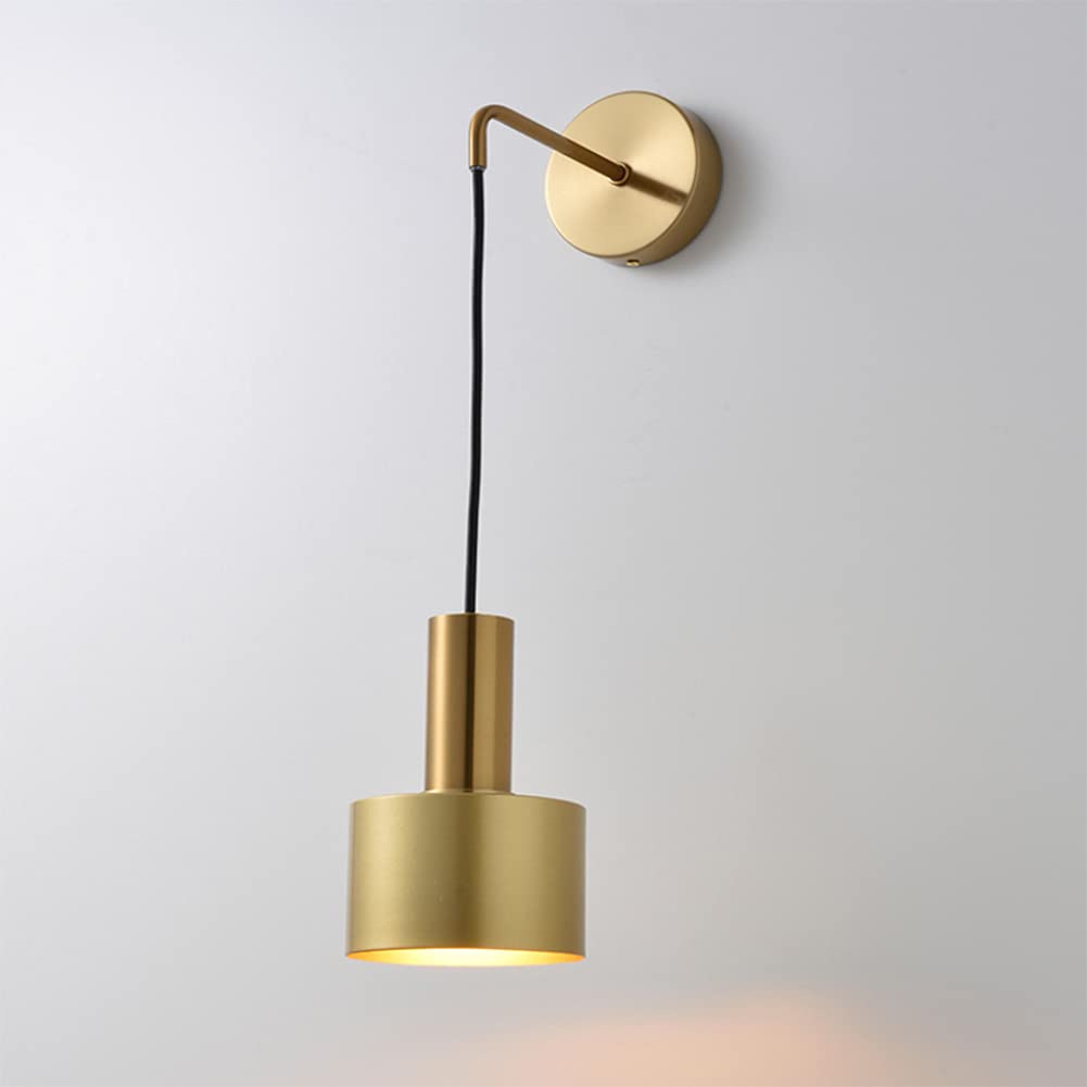 SXSCARKX Wall Light Indoor LED 7W Modern Creative Metal Lamp 3000K Warm White Sconce, for Living Room Bedroom Hallway Corridor Stairs Hall, Gold