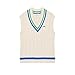 Lacoste Women's Sleeveless Cardigan, Flour/Blue/Green, 36