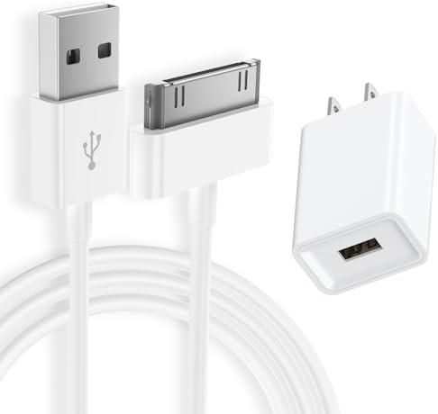 Charger Cable for iPhone 4/4S/3G/3GS, Old iPad 1/2/3, iPod Nano Touch Classic, Replacement USB Sync and Charging Cable Cord (3.3Ft)