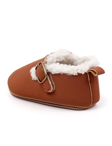 Happy Cherry Toddler Newborn Walking Crib Shoes Ankle Boots for Infant Boys Girls Fleece Booties Anti-Slip Rubber Sole Sneakers2