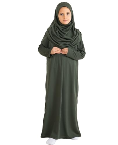 Abaya de manga larga para niñas musulmanas yilbab infantil