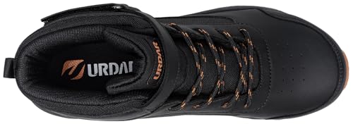 Steel Toe Boots for Men Work Boots Safety Puncture Proof Construction Steel Toe Shoes Safety Work Shoes Comfortable Warm Zapatos de Trabajo para Hombres (11.5, Black)4