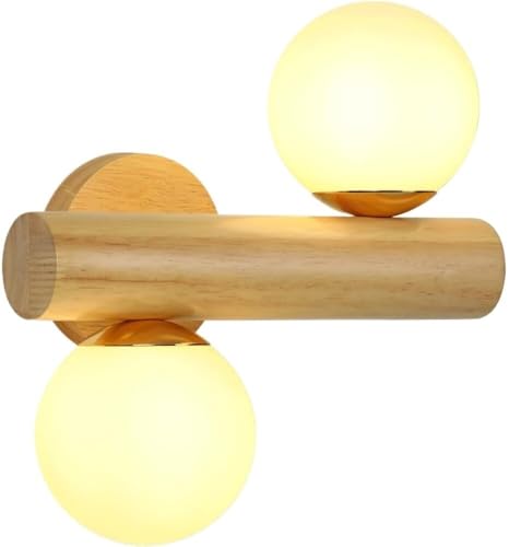 Lampe murale dimmable en bois pour l'ambiance du couloir