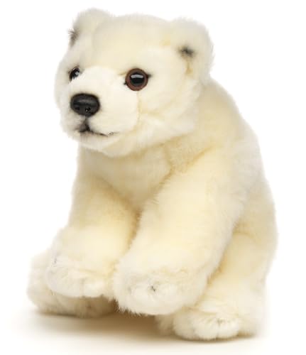 Uni-Toys - Eisbär Junges, stehend - 19 cm (Länge) - Plüsch-Bär, Polarbär - Plüschtier, Kuscheltier