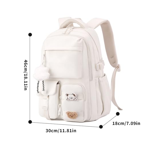 Mochila de estudiante impermeable con múltiples bolsillos y nailon resistente 3
