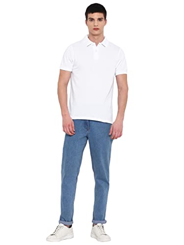 Image of Deniklo Men's Polyester Half Sleeve Regular Fit Solid Polo T-Shirt