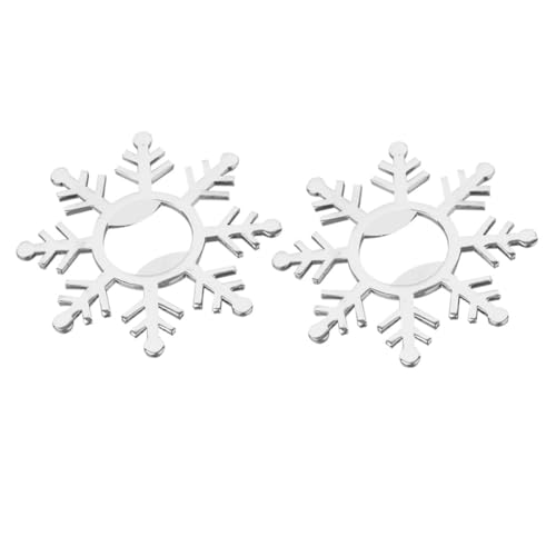 SWETRACE 2 Abridores de Cerveza Forma de Copo de Nieve de Aleación Plata, Abridor Multi-funcional para Bar y Regalos de Boda en Fiestas de Navidad