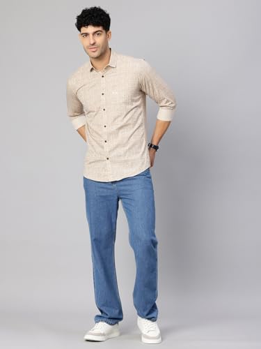 Image of Majestic Man Stylish Geomatric Print Casual Shirt - Pure Cotton| Full Sleeve | Trendy & Comfortable