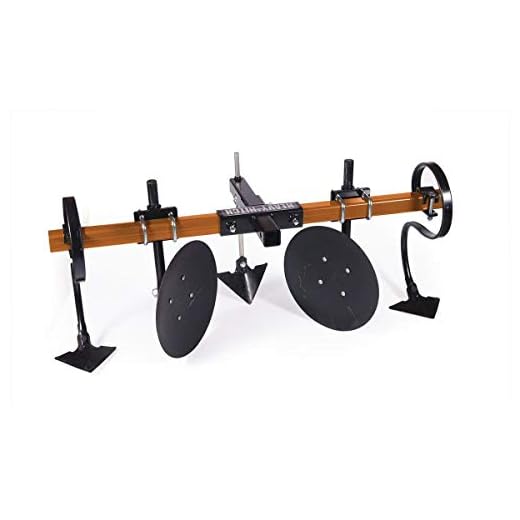 Heavy Hitch Multi-Purpose Disc Cultivator Garden Bedder 3-Point Attachment with S-Tines and Row Maker Insert Powdercoated in Orange | USA Made for Compact/Sub-Compact Tractors