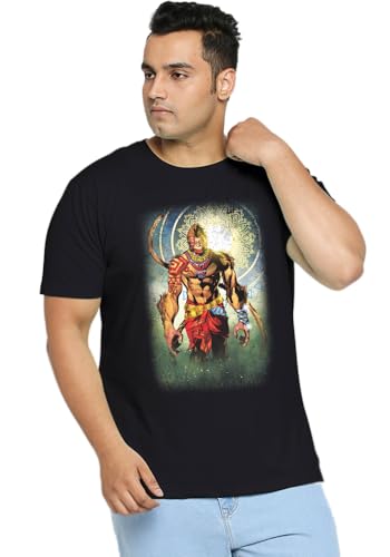 Image of Wear Your Opinion Men's S to 5XL Premium Combed Cotton Printed Half Sleeve T-Shirt (Design : Pavan Putra Hanuman)