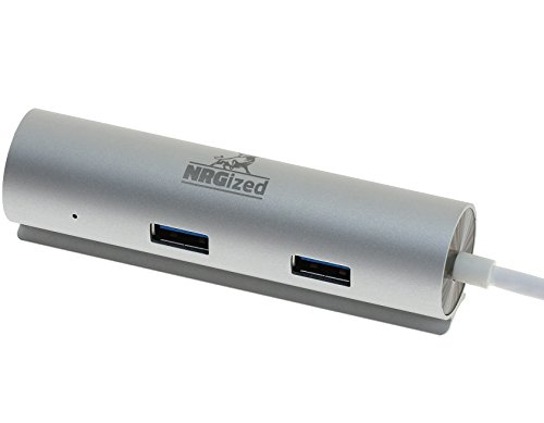 Artix USB 3.0 4-Port Hub with 2-Foot USB 3.0 Cable - Silver (4-Port Aluminum Hub)