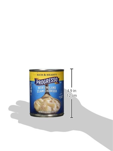 Progresso New England Clam Chowder Soup, Rich & Hearty Canned Soup, Gluten Free, 18.5 oz (Pack of 12) image 8