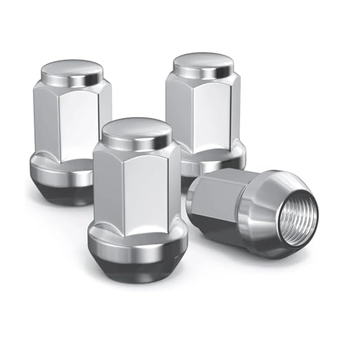 Image of MIKKUPPA M12x1.5 4pcs Wheel Lug Nuts - Replacement for Ford Fusion Focus Escape, Honda Accord Civic CRV, Chevy Cruze Malibu, Dodge Journey, Jeep Compass Aftermarket Wheel, Chrome Closed End Nuts