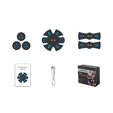 Estimulador de abdominales EMS Abs Trainer Recargable Electrónico Barra de Fuerza Tonificador muscular Tonificación muscular Tummy Fat Burner Ejercicio y Fitness Rutina de ejercicio Culturismo por
