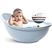 BabybeFun Baby Badewanne mit Badewanneneinsatz für Neugeborene | Testsieger | Rutschfest Platzsparend Babys und Kleinkinder [0-12 Monate] Babywanne für Dusche Badewanne Tisch Blau| Farbe wählen…