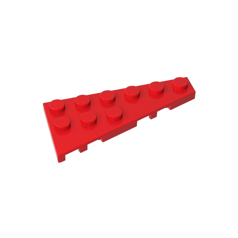 Gobricks 54383 Circular Plate Wedge Plate 6x3 Right 50 Pieces GDS-550 Compatible with Lego Building Blocks Color:Red โ image 1