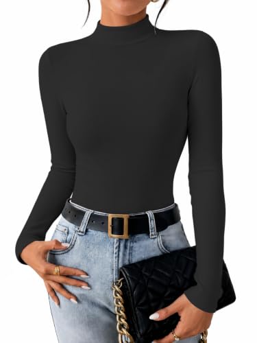 Ekouaer Women Mock Turtleneck Tops Long Sleeve Shirts Thermal Base Layer - image 1