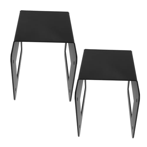 EPIGEIST 2pcs Indoor Firewood Holder Firewood Rack Outdoor Small Holder Outdoor Wood Rack Stand Wood Fireplace Steel Black