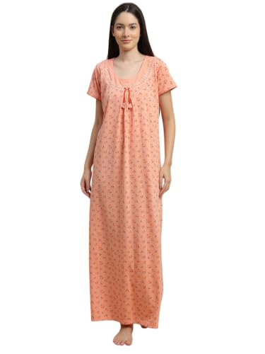 Image of 9shines Label Premium Cotton Blend Nighty Night Gown Nightdress for Women (New 5257)