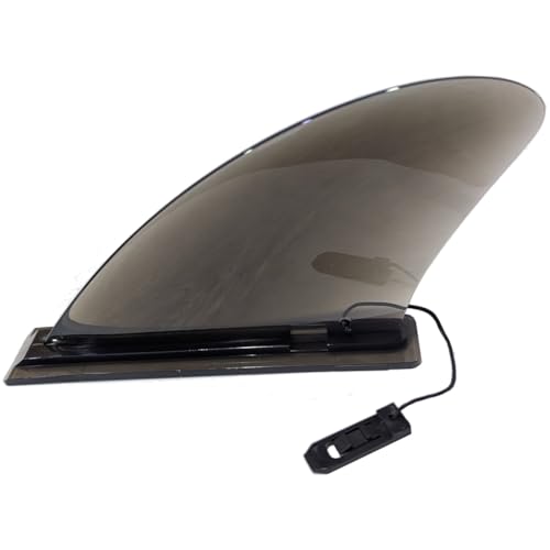 4.6' US Box Center fin Safety Flex Soft Replacement for Inflatable SUP Stand up Paddleboard River Surf Whitewater airSUP AIR7 Slide pin Gummy Skeg (Black)