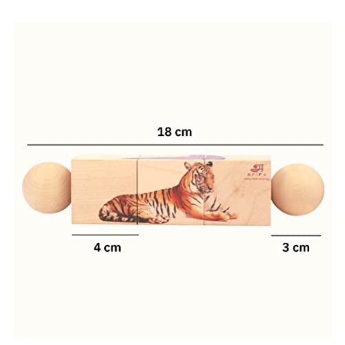 Image of Ariro-Rotating Puzzle - Mammals for Toddlers|Best Montessori Puzzle for 1yr Old boy and Girl|First Birthday Gift|Grasping Toy Age 18M+