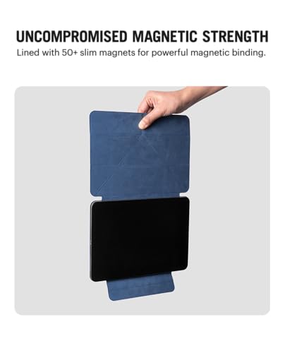 Image of DailyObjects Pleat Y-Fold Magnetic Case for iPad Pro 11-Inch (4th Gen, 2022 | 3rd Gen, 2021 | 2nd Gen, 2020) - Atlantic Blue