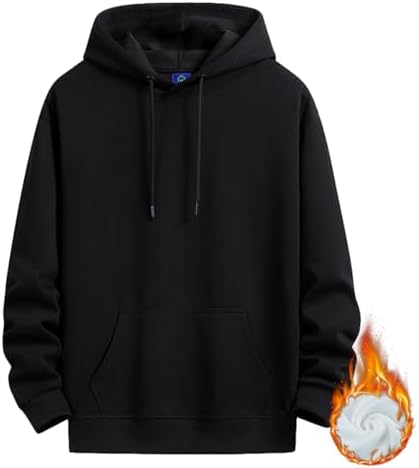 Sukinana Hoodie, Men's, Autumn Clothes, Winter Clothes, Fleece Lined, Cotton, Large Size, Loose, Casual, Solid Color, Women's, Hooded Sweatshirt, Unisex, Multiple Colors Available