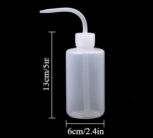 Hatonseyan Wash Bottles - 2pcs 250ml Safety Watering Tools, Economy Plastic Squeeze for Medical Label Tattoo Supplies Green Soap Cleaning Washing - Thumbnail 3