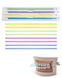 FUGLUS 60 Stück Zahnschleifstreifen,Zahn Schleifpapier, grobes Feinschleifen und Schleifen, zwischenraumreiniger, Mundpflege für Zahnaufhellung, Reinigung, Zahnsteinentferner