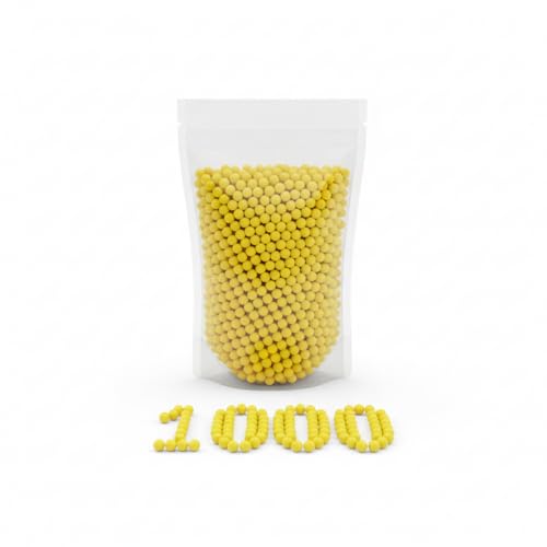 Image of Velinor 1000 BB Bullets 6mm Plastic Pellets for Pubg Laser Toy Gun | Yellow Nontoxic Ammo for Mouser Target Shooting Air Guns | Long Range Use Not for Kids Under 14 Years