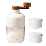 Máquina manual de hielo afeitado - Máquina trituradora de hielo portátil para conos de nieve, granizados y cócteles, incluye 2 bandejas, diseño compacto y ligero para fiestas, eventos y uso al aire