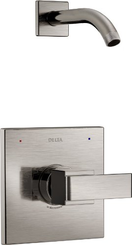Delta Faucet Ara 14 Series Single-Function Shower Trim Kit, Stainless T14267-SSLHD (Valve and Shower Head Not Included)