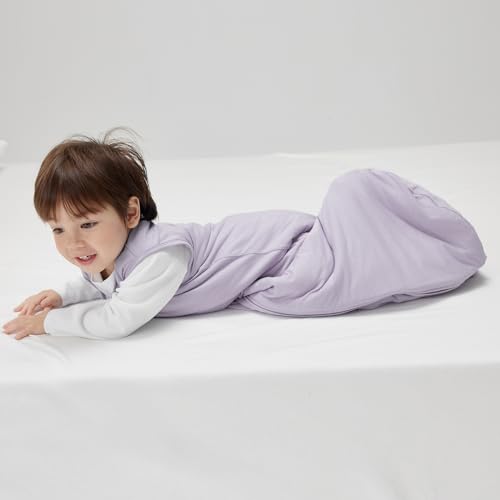 Image of Duomiaomiao 2 Pack Buttery Soft Rayon Made from Bamboo Baby Sleep Sack 6-18 Months 1.0 TOG, Premium Baby Sleeping Bag 2-Way Zipper for Babies