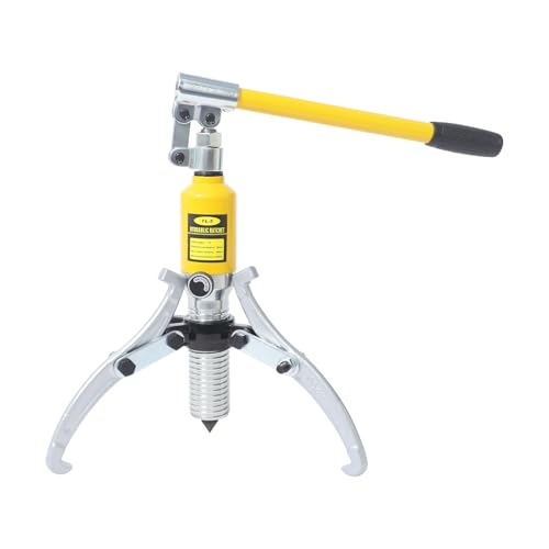 Estrattore idraulico 5T con 3 ganasce e pompa girevole a 360°, estrattore idraulico per mozzo ruota con max 140 mm/200 mm, distanza verticale/orizzontale, estrattore manuale per ruota dentata